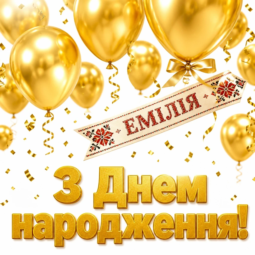 з днем народження емілія